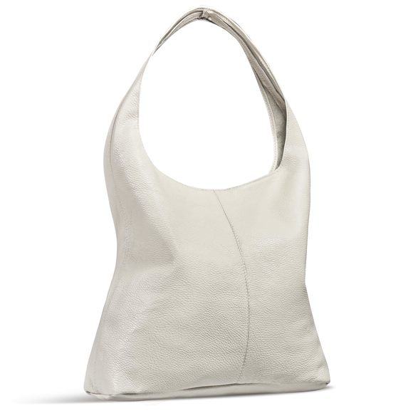 Italian Genuine Leather Hobo Bag With Zier Large Soft Slouchy :) - Picture 1 of 8